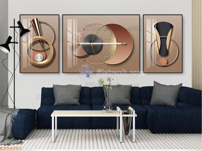 File in ấn File tranh hiện đại pha lê gương KF94953 chuyên nghiệp