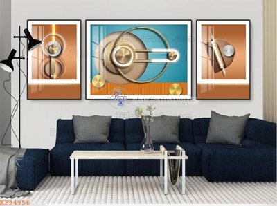 Tải file File tranh hiện đại pha lê gương KF94956 (gốc) chủ đề hoa sen