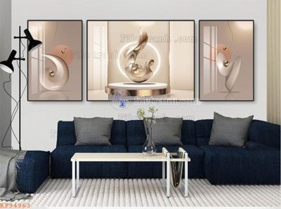 Ảnh mô tả file gốc in mica File tranh hiện đại pha lê gương KF94963