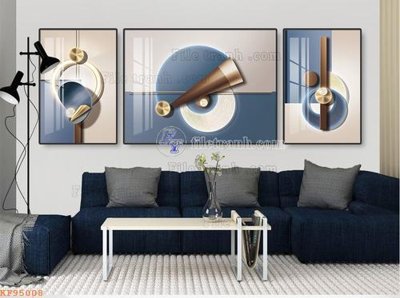 File tranh gốc File tranh hiện đại pha lê gương KF95008 chủ đề hiện đại