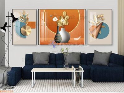 File ảnh File tranh hiện đại pha lê gương KF95021 (gốc) cho trang trí nhà hàng