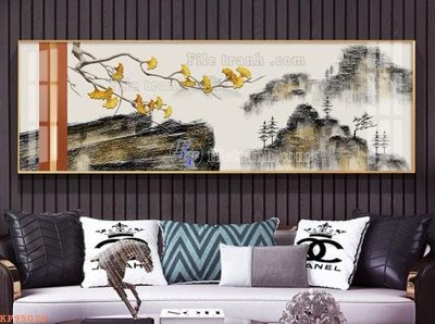 Ảnh gốc File tranh hiện đại pha lê gương KF95028 (siêu chi tiết) để in ấn