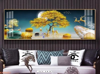 File in lụa File tranh hiện đại pha lê gương KF95067 (phong cảnh) File tranh hiện đại pha lê gương KF95067