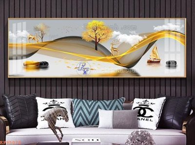 File tranh PSD File tranh hiện đại pha lê gương KF95078 chất lượng cao