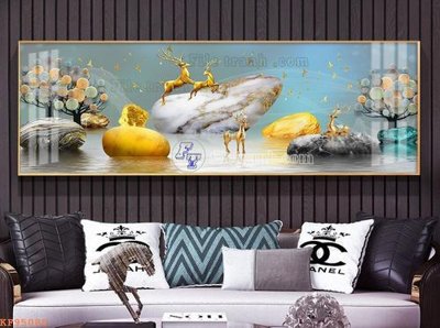 File ảnh File tranh hiện đại pha lê gương KF95080 (gốc) cho trang trí nhà hàng