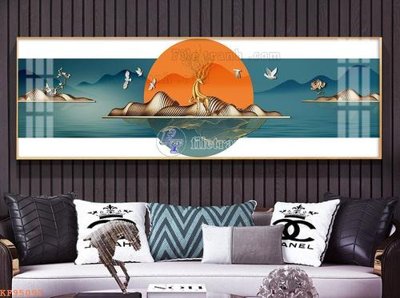 Ảnh gốc file in lụa File tranh hiện đại pha lê gương KF95097 chi tiết