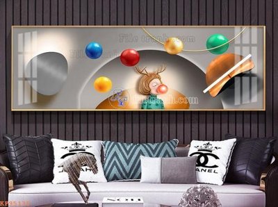 Download file gốc File tranh hiện đại pha lê gương KF95135 (in lụa) nghệ thuật