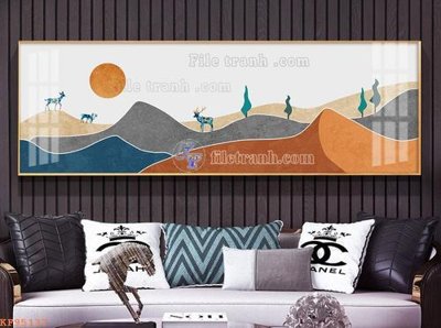 File gốc File tranh hiện đại pha lê gương KF95137 (chủ đề hiện đại) trang trí