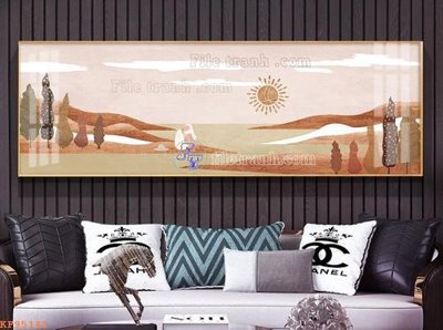 Ảnh gốc File tranh hiện đại pha lê gương KF95141 (độ nét cao) in mica