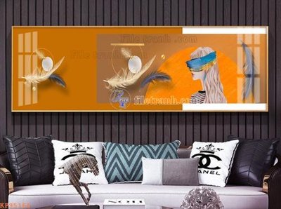 File in ấn File tranh hiện đại pha lê gương KF95166 (bản gốc) cao cấp