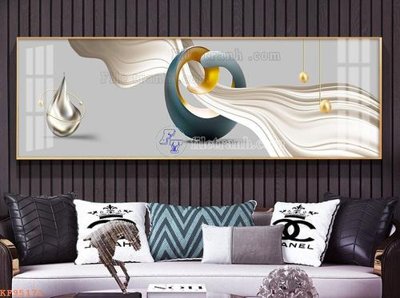Hình ảnh file gốc in lụa File tranh hiện đại pha lê gương KF95171