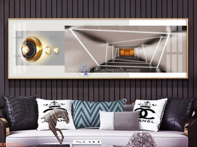 File in lụa File tranh hiện đại pha lê gương KF95176 (tân cổ điển) File tranh hiện đại pha lê gương KF95176