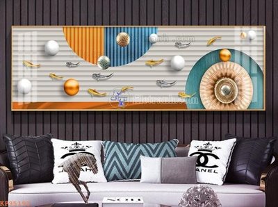 File in trần File tranh hiện đại pha lê gương KF95193 (bản gốc) mây trời