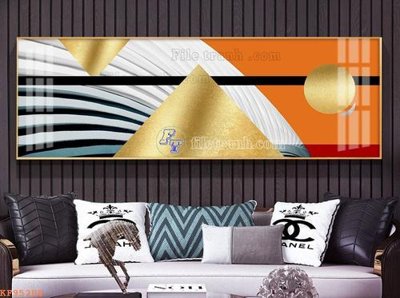 File in trần File tranh hiện đại pha lê gương KF95208 (bản gốc) phong cảnh