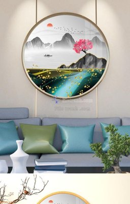 File gốc in ấn File tranh hiện đại pha lê gương KF95228 độ phân giải cao