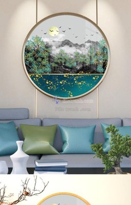 File gốc File tranh hiện đại pha lê gương KF95231 (in mica) làm quà tặng