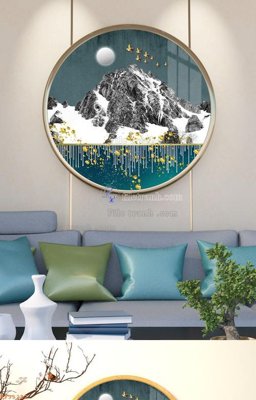 File gốc File tranh hiện đại pha lê gương KF95232 (phong cách) cổ điển