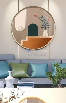 Ảnh gốc File tranh hiện đại pha lê gương KF95244 (siêu chi tiết) để in ấn