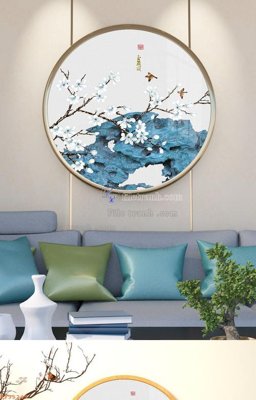 File gốc File tranh hiện đại pha lê gương KF95249 (chuẩn màu) cho in offset