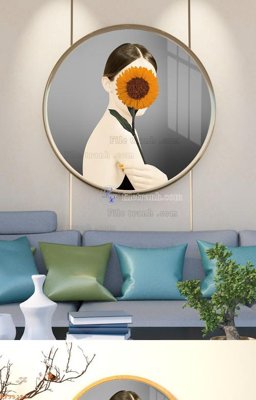 File tranh in trần File tranh hiện đại pha lê gương KF95253 (ảnh gốc siêu nét)