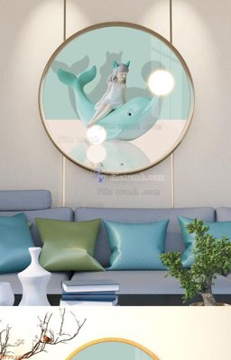 File ảnh File tranh hiện đại pha lê gương KF95263 (gốc) trang trí khách sạn