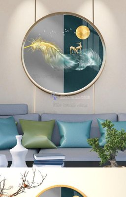 Ảnh mô tả file gốc in mica File tranh hiện đại pha lê gương KF95266