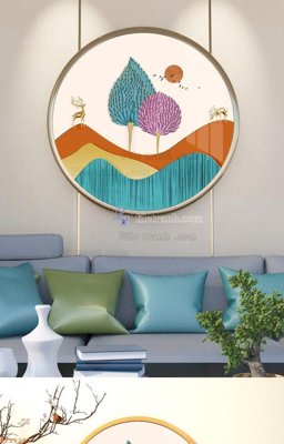 File ảnh File tranh hiện đại pha lê gương KF95297 (gốc) in poster