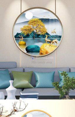 File tranh File tranh hiện đại pha lê gương KF95298 (ảnh gốc) chi tiết rõ ràng