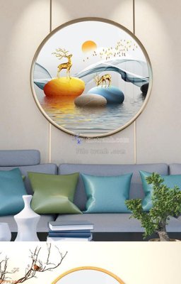 File in ấn chuyên nghiệp File tranh hiện đại pha lê gương KF95299 (file gốc)