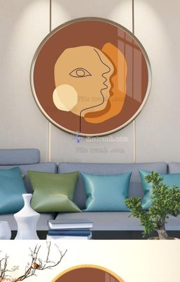 File tranh File tranh hiện đại pha lê gương KF95308 (gốc) chủ đề trẻ em