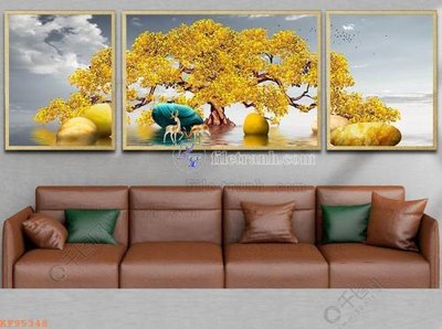 File ảnh File tranh hiện đại pha lê gương KF95348 (gốc) trang trí khách sạn