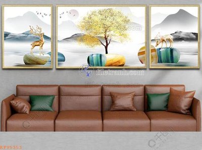 Tải file File tranh hiện đại pha lê gương KF95353 (gốc) làm file tranh quảng cáo