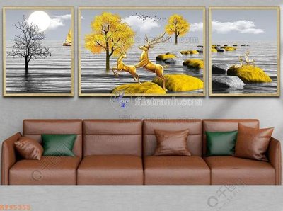 File ảnh File tranh hiện đại pha lê gương KF95355 (gốc) in Hiflex