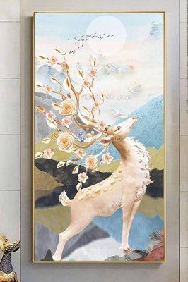 Chi tiết file ảnh File tranh hiện đại pha lê gương KF95359 sắc nét