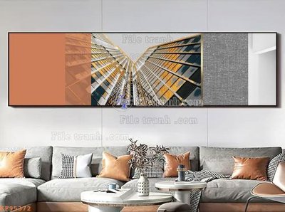 File in lụa File tranh hiện đại pha lê gương KF95372 (chất lượng cao) File tranh hiện đại pha lê gương KF95372