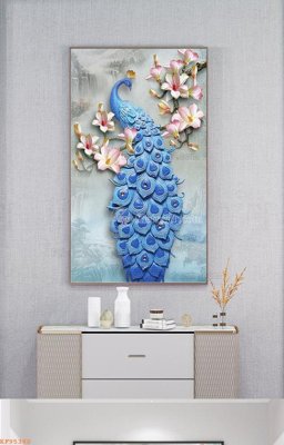 File in trần File tranh hiện đại pha lê gương KF95380 (bản gốc) trời sao