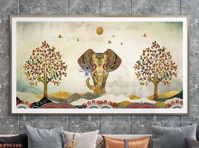 File gốc in ấn File tranh hiện đại pha lê gương KF95390 chất lượng vượt trội