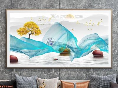 File gốc File tranh hiện đại pha lê gương KF95404 (in mica) cắt laser