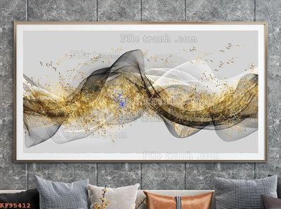 File tranh File tranh hiện đại pha lê gương KF95412 (file gốc) chuẩn màu in