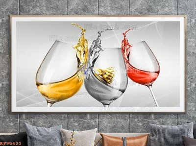 File in ấn File tranh hiện đại pha lê gương KF95423 (bản gốc) cao cấp