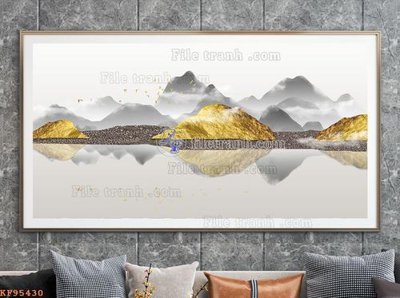 File tranh File tranh hiện đại pha lê gương KF95430 (bản gốc) trang trí văn phòng