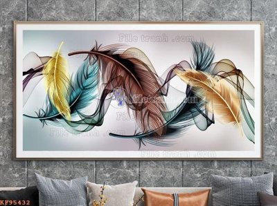 File tranh File tranh hiện đại pha lê gương KF95432 (gốc) chủ đề trẻ em