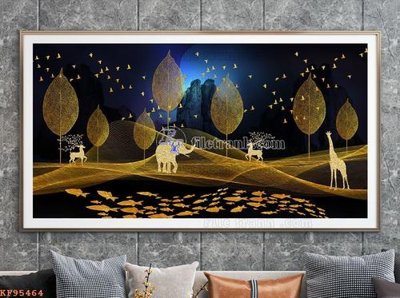 Tải file gốc File tranh hiện đại pha lê gương KF95464 (bản PSD) gốc