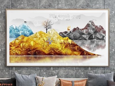 File gốc File tranh hiện đại pha lê gương KF95468 (phong cách) châu Âu