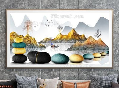 Download file gốc File tranh hiện đại pha lê gương KF95471 (in mica) trang trí