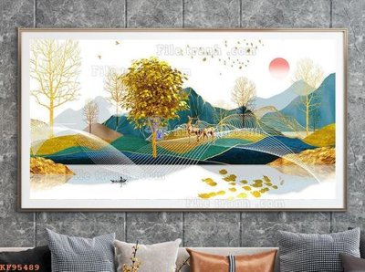 File tranh File tranh hiện đại pha lê gương KF95489 (gốc) chủ đề tĩnh vật