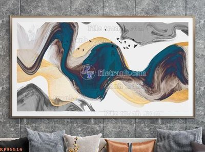 File gốc File tranh hiện đại pha lê gương KF95514 (bản quyền) cho in ấn