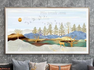 File gốc File tranh hiện đại pha lê gương KF95515 (chủ đề hiện đại) trang trí