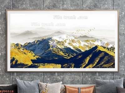 File gốc File tranh hiện đại pha lê gương KF95518 (in lụa) hoa văn cổ điển