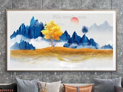 Tải file File tranh hiện đại pha lê gương KF95523 (ảnh gốc) in tranh kính